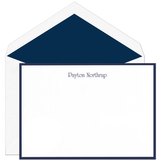 Regent Navy Border Jumbo Note Cards